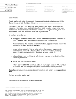 osteoporosis assessment center