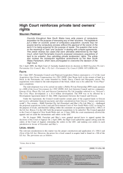 High Court reinforces private land owners` rights