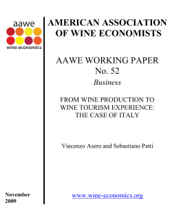 From Wine Production to Wine Tourism Experience: the Case of Italy