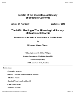 September - Mineralogical Society of Southern California