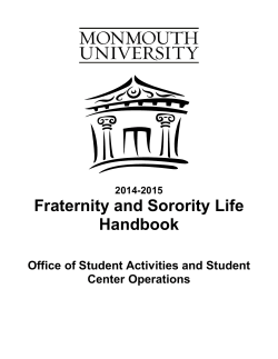 OFFICE OF GREEK LIFE - Monmouth University