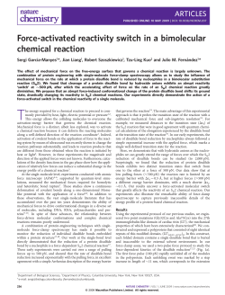 Force-activated reactivity switch in a bimolecular chemical reaction