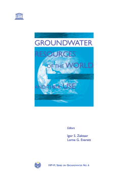 Groundwater resources of the world and their use