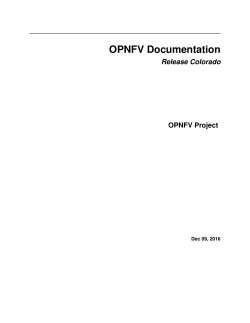 OPNFV Documentation