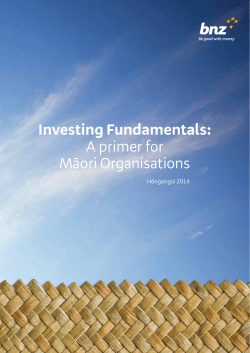 Investing Fundamentals: A primer for Māori Organisations