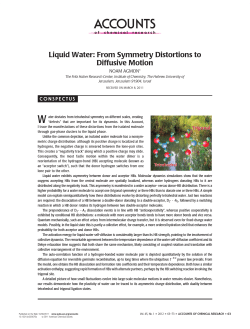 Liquid Water - American Chemical Society