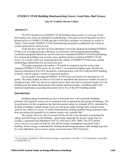 ENERGY STAR Building Benchmarking Scores: Good Idea