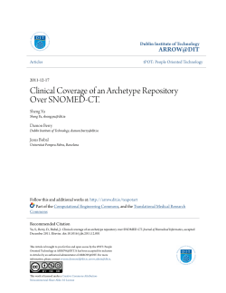 Clinical Coverage of an Archetype Repository Over