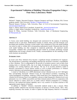 Experimental Validation of Building Vibration Propagation Using a