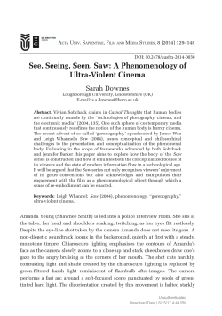 See, Seeing, Seen, Saw: A Phenomenology of Ultra