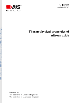 Thermophysical properties of nitrous oxide.