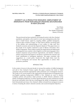 diversity as a productive resource: employment of