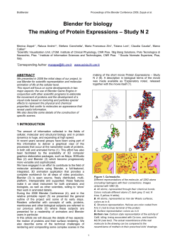 Blender for biology The making of Protein Expressions &ndash; Study N 2