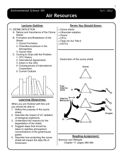 Ozone Depletion - University of Idaho