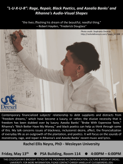 Dr. Rachel Ellis Neyra Colloquium