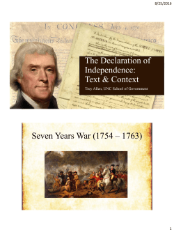 The Declaration of Independence