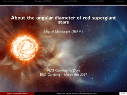 About the angular diameter of red supergiant stars