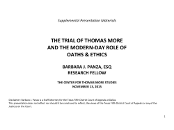 THE TRIAL OF THOMAS MORE AND THE MODERN