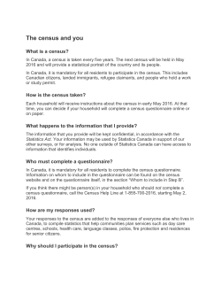 The census and you - Township of Severn