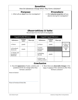 Question How Do Substances Change When They