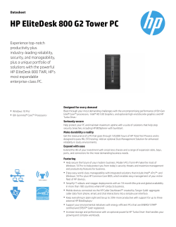 PSG AMS Commercial Desktop Datasheet 2013 (overflow)