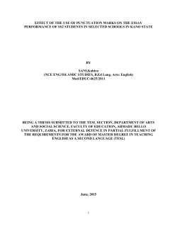 effect of the use of punctuation marks on the essay performance of