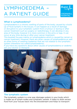 Lymphoedema - a patient guide