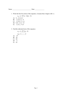 1. Write the first five terms of the sequence.