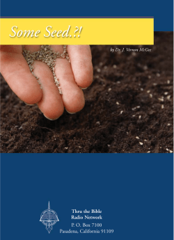 Some Seed.?! - Thru the Bible