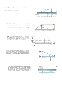 Support Reactions: For member AB &bull;1&ndash;5. Determine the resultant