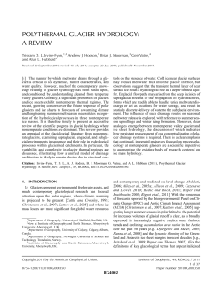 polythermal glacier hydrology: a review