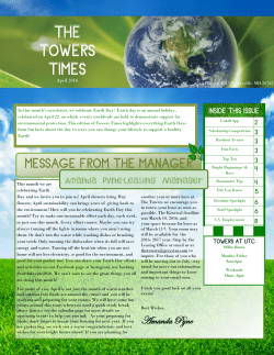 monthly newsletter - Towers University Town Center