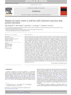 Mapping soil organic matter in small low-relief catchments