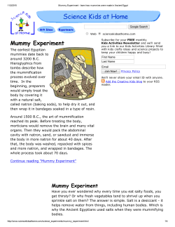 Mummy Experiment