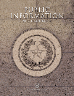 public information - Texas Tech University Departments