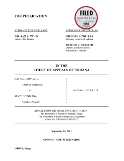 Jon Paul Tongate v. State of Indiana