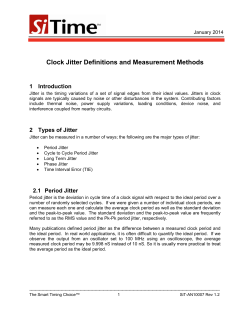 Clock Jitter Definitions and Measurement Methods
