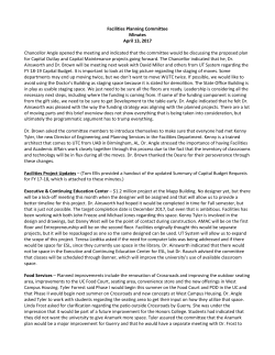 Facilities Planning Committee Minutes April 13, 2017 Chancellor