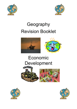 Geography Revision Booklet Economic Development