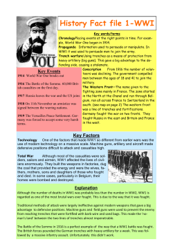 History Fact file 1-WWI