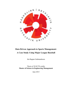 Data Driven Approach to Sports Management: A Case