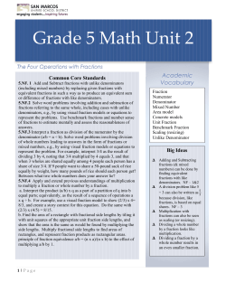 Grade 5 Math unit 2 letter