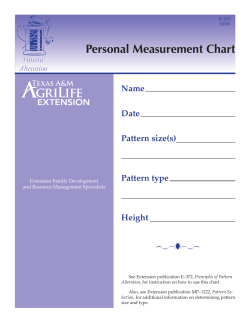 Personal Measurement Chart