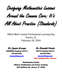 2014 IMSA Multi County Professional Learning Day