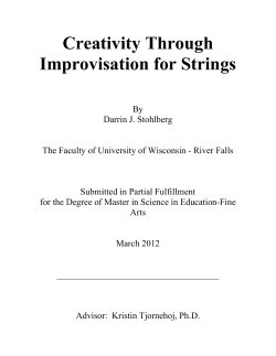 Creativity Through Improvisation for Strings