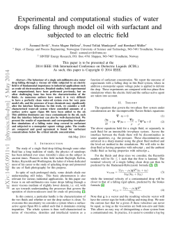 Experimental and computational studies of water drops falling