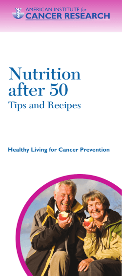Nutrition after 50 - American Institute for Cancer Research