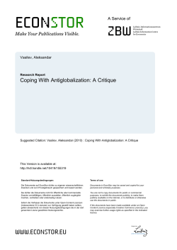 Coping With Antiglobalization