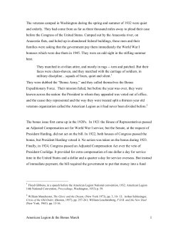 American Legion and the Bonus March