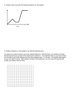 4. Create a story to go with the following distance vs. time graph 5